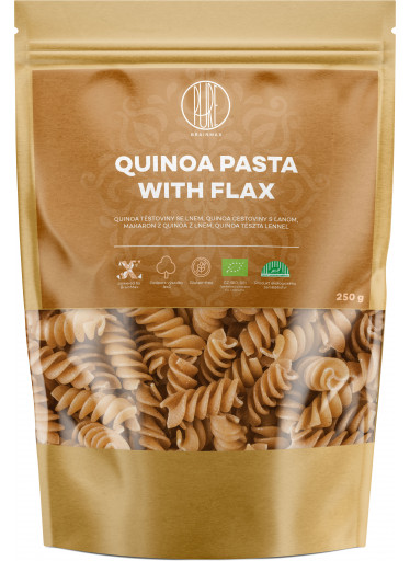BrainMax Pure Těstoviny z quinoy se lnem - spirály, BIO, 250 g