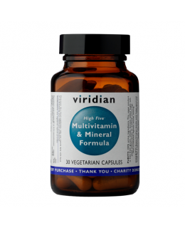 Viridian High Five Multivitamin and Mineral Formula (Multivitamín na stres a pro celkovou odolnost), 30 kapslí