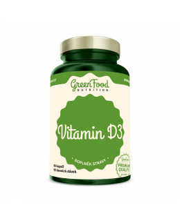 GreenFood Vitamin D3 60 kapslí - EXPIRACE 11/23