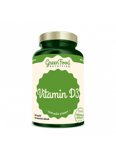 GreenFood Vitamin D3 60 kapslí - EXPIRACE 11/23