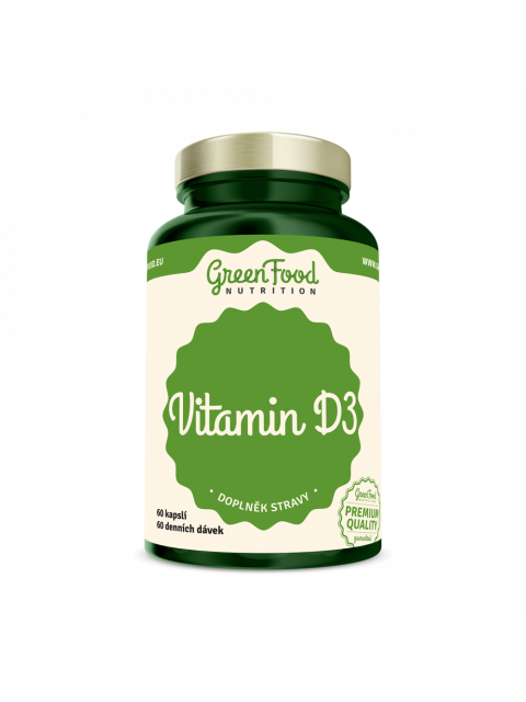 GreenFood Vitamin D3 60 kapslí - EXPIRACE 11/23