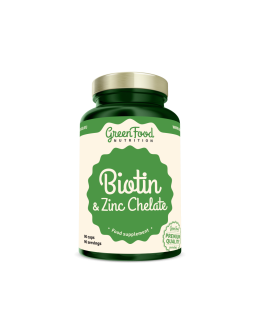 GreenFood Biotin & Zinek chelát 90 kapslí