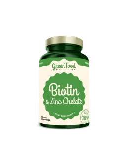 GreenFood Biotin & Zinek chelát 90 kapslí