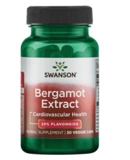 Swanson Bergamot Extract with BERGAVIT, 500 mg, 30 rostlinných kapslí - EXPIRACE 2/2023