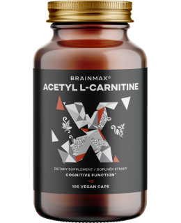 BrainMax Acetyl L-Carnitine, 500 mg, 100 rostlinných kapslí