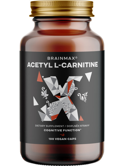 BrainMax Acetyl L-Carnitine, 500 mg, 100 rostlinných kapslí
