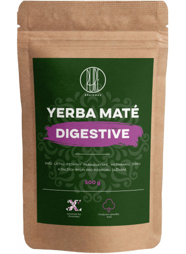 BrainMax Pure Organic Yerba Maté - Digestive, 500 g