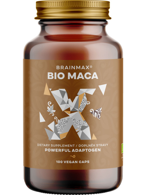 BrainMax BIO Maca, 740 mg, 100 rostlinných kapslí - EXPIRACE 11/2025
