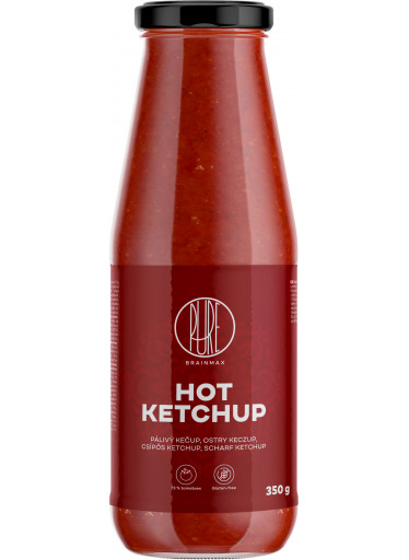 BrainMax Pure Ketchup - hot (ostrý kečup), 350 g