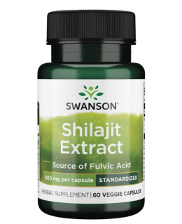 Swanson Shilajit Extrakt - 400 mg, 60 rostlinných kapslí