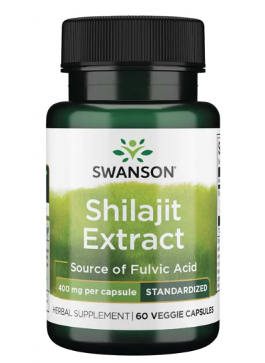 Swanson Shilajit Extrakt - 400 mg, 60 rostlinných kapslí