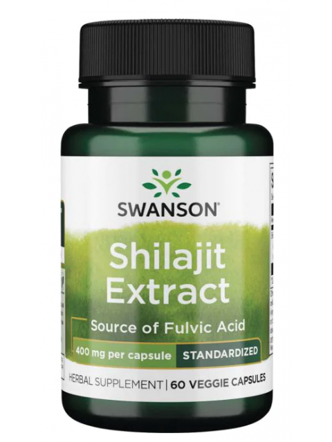 Swanson Shilajit Extrakt - 400 mg, 60 rostlinných kapslí