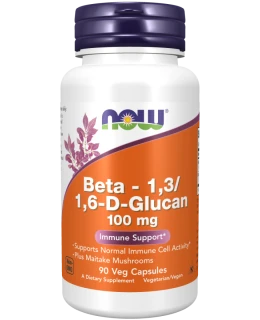 NOW Beta 1,3/1,6-D -Glucan, betaglukany, 100 mg, 90 rostlinných kapslí
