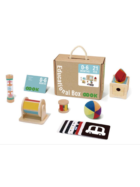 TookyToy Montessori vzdělávací box pro děti 0-6 měsíců