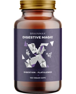 BrainMax Digestive Magic, Podpora trávení, 100 rostlinných kapslí - EXPIRACE 7/2025