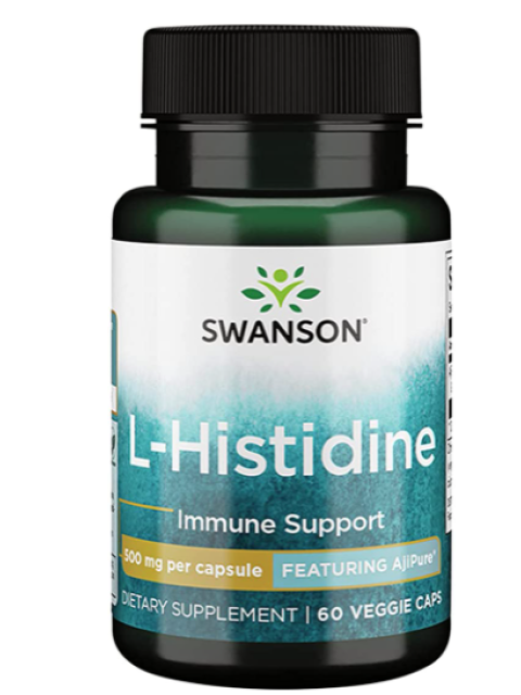 Swanson Aji Pure L-Histidine (L-Histidin), 60 rostlinných kapslí