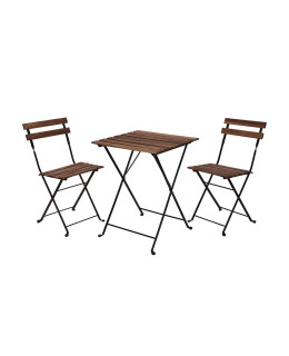 ČistéDřevo Dřevěný zahradní stolek se židlemi