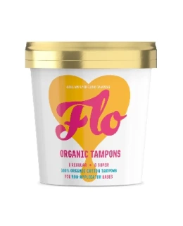 FLO menstruační tampony z bio bavlny mix 8 ks Regular a 8 ks Super
