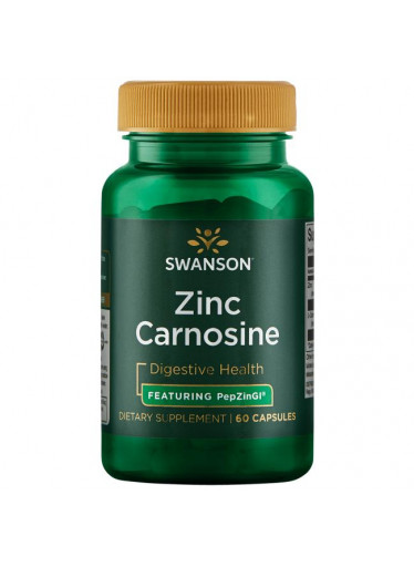 Swanson Zinc Carnosine, Zinek Karnosin, 60 kapslí