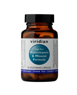 Viridian High Five Multivitamin and Mineral Formula (Multivitamín na stres a pro celkovou odolnost), 30 kapslí - EXPIRACE 9/2024