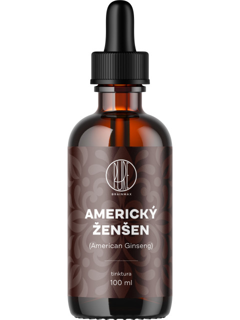 BrainMax Pure Americký ženšen (American Ginseng) tinktura 1:3, 100 ml