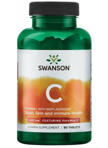 Swanson Vitamin C s bioflavonoidy, 1000 mg, 90 tablet