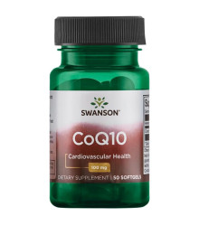 Swanson CoQ10 (Koenzym Q10), 100 mg, 50 softgelových kapslí - EXPIRACE 2/2024
