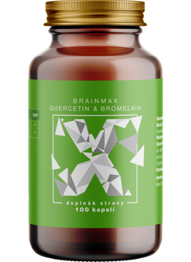 BrainMax Quercetin & Bromelain, Kvercetin a 100 rostlinných kapslí