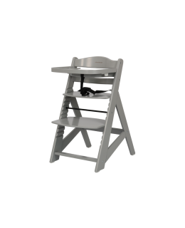 ATMOWOOD Dřevěná jídelní židlička - šedá