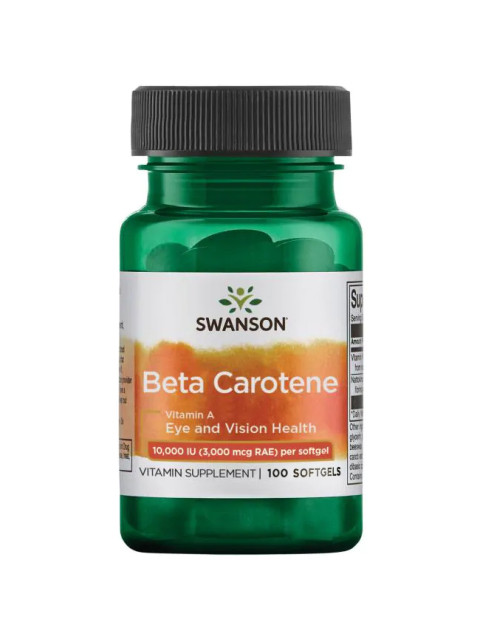 Swanson Beta-karoten (Vitamin A) , 10000 IU, 100 softgels - EXPIRACE 8/2022