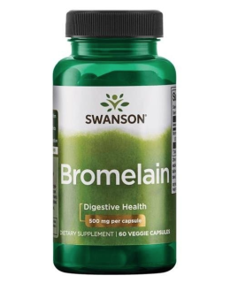 Swanson Bromelain (Bromelin), 500 mg, 60 rostlinných kapslí