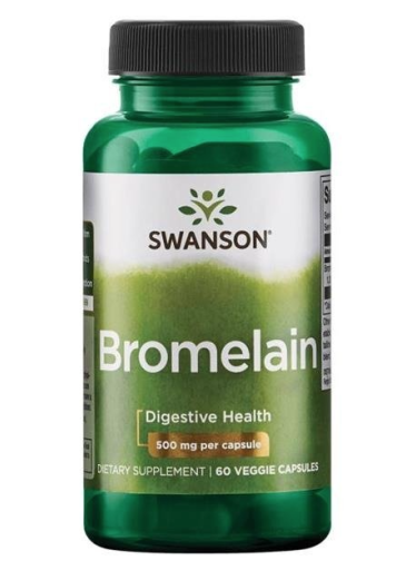 Swanson Bromelain (Bromelin), 500 mg, 60 rostlinných kapslí