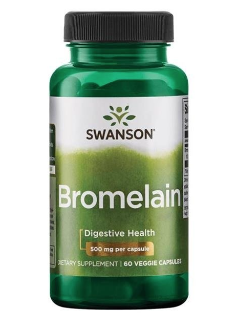 Swanson Bromelain (Bromelin), 500 mg, 60 rostlinných kapslí