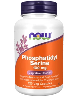 NOW Phosphatidyl Serine (Fosfatidylserin), 100 mg, 120 rostlinných kapslí - EXPIRACE 10/2024