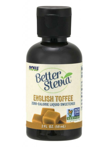 NOW Better Stevia Liquid, Anglický karamel, 59ml