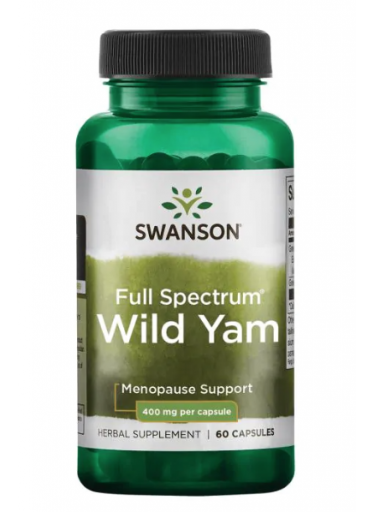 Swanson Full Spectrum Wild Yam (Smlditec chlupatý), 400 mg, 60 kapslí