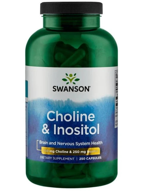 Swanson Cholin & Inositol, 250 mg, 250 kapslí - EXPIRACE 7/2024