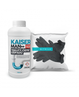Nanolab Kaiserman gelový čistič odpadu 1 litr (včetně ochranných rukavic)