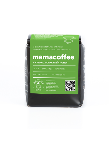 mamacoffee výběrová káva Nicaragua Chavarría Honey zrnková 250 g - mléčná čokoláda a kiwi s medovou sladkostí
