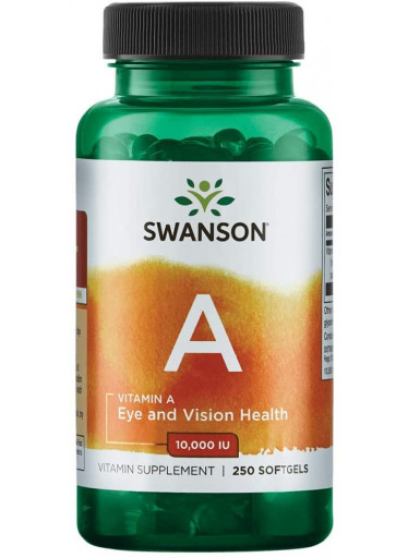 Swanson Vitamin A, 10000 IU, 250 softgels