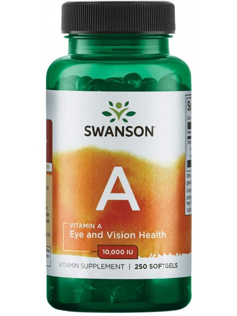 Swanson Vitamin A, 10000 IU, 250 softgels