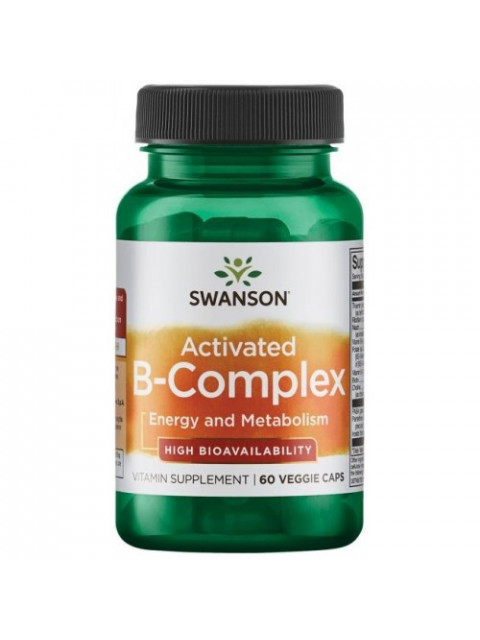 Swanson Activated B-Complex, Aktivní koenzymová forma Vitamínů B, 60 rostlinných kapslí