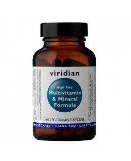 Viridian High Five Multivitamin and Mineral Formula (Multivitamín na stres a pro celkovou odolnost), 60 kapslí
