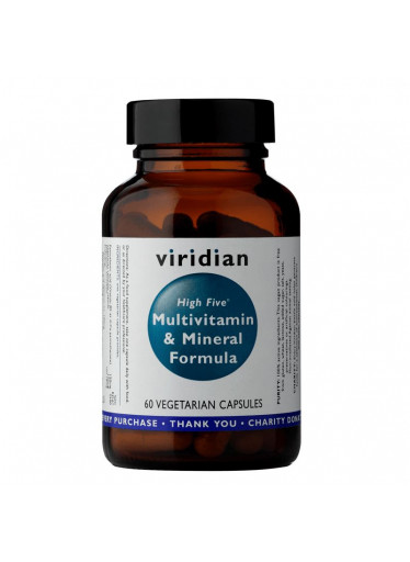 Viridian High Five Multivitamin and Mineral Formula (Multivitamín na stres a pro celkovou odolnost), 60 kapslí