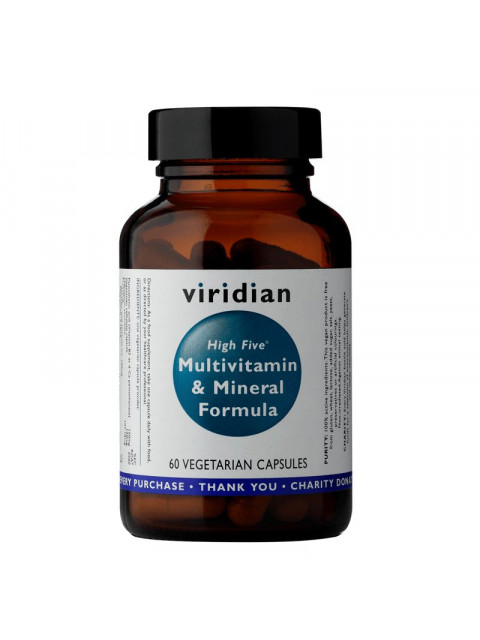 Viridian High Five Multivitamin and Mineral Formula (Multivitamín na stres a pro celkovou odolnost), 60 kapslí