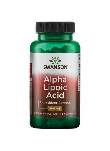 Swanson Alpha Lipoic Acid (Kyselina Alfa lipoová), 600 mg, 60 kapslí