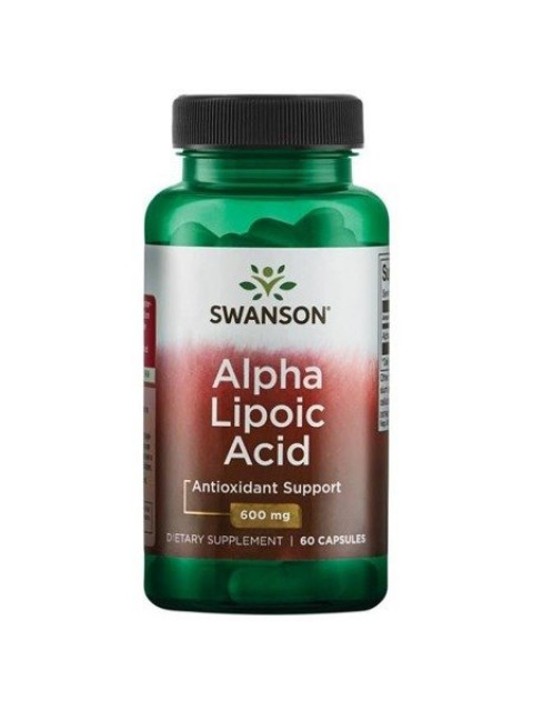 Swanson Alpha Lipoic Acid (Kyselina Alfa lipoová), 600 mg, 60 kapslí