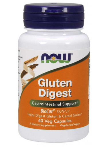 NOW Gluten Digest, lepek trávící enzymy, 60 rostlinných kapslí