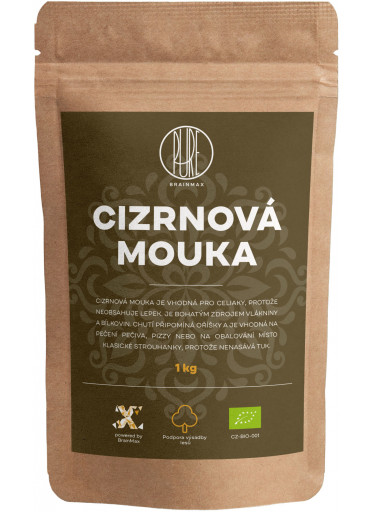 BrainMax Pure Cizrnová mouka BIO, 1 kg     