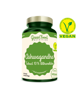 GreenFood Ashwagandha Extract 10% Withanolides 90 kapslí